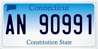 CT license plate AN90991