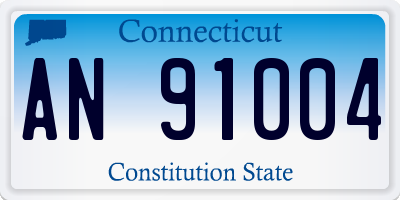 CT license plate AN91004