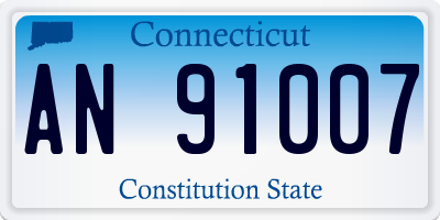 CT license plate AN91007
