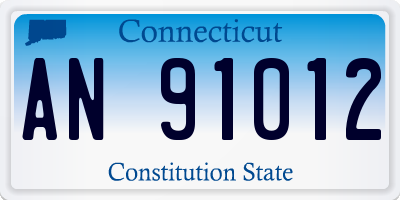 CT license plate AN91012