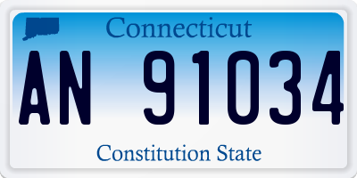 CT license plate AN91034