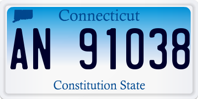 CT license plate AN91038