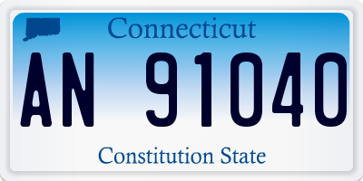 CT license plate AN91040