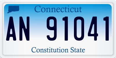 CT license plate AN91041