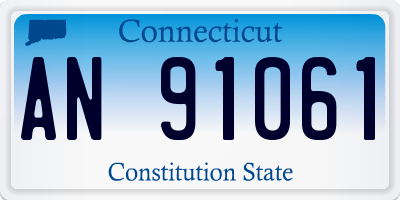 CT license plate AN91061