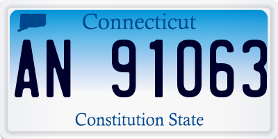 CT license plate AN91063
