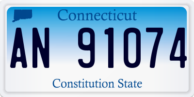 CT license plate AN91074