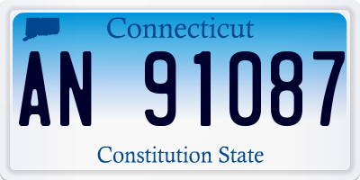 CT license plate AN91087