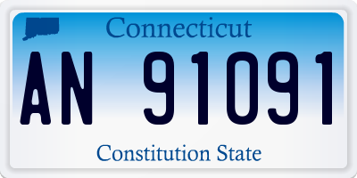 CT license plate AN91091