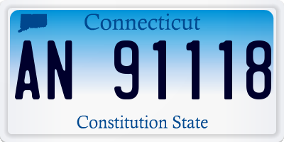 CT license plate AN91118