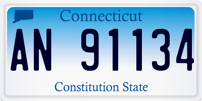 CT license plate AN91134