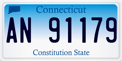 CT license plate AN91179