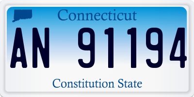 CT license plate AN91194