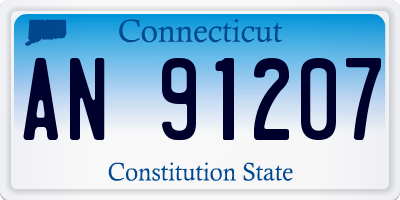 CT license plate AN91207