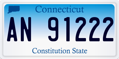 CT license plate AN91222