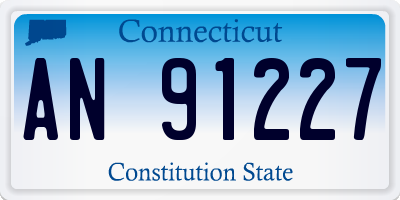 CT license plate AN91227