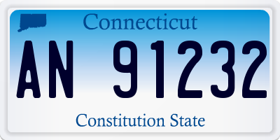 CT license plate AN91232