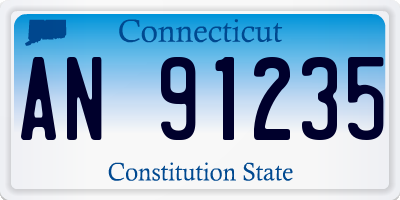 CT license plate AN91235