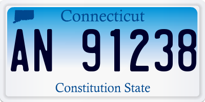 CT license plate AN91238