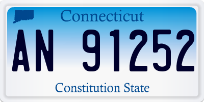 CT license plate AN91252