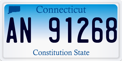 CT license plate AN91268