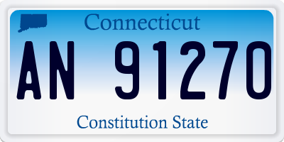 CT license plate AN91270