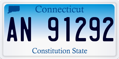CT license plate AN91292