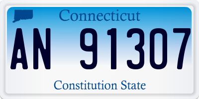 CT license plate AN91307