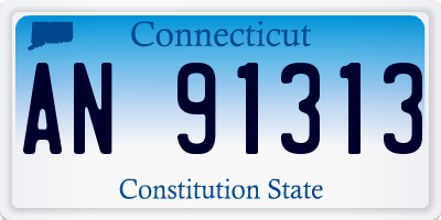 CT license plate AN91313