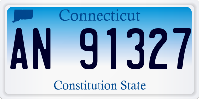 CT license plate AN91327