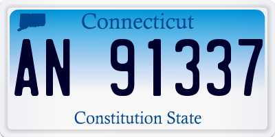 CT license plate AN91337