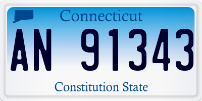 CT license plate AN91343