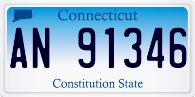CT license plate AN91346