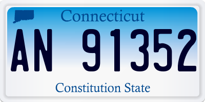 CT license plate AN91352