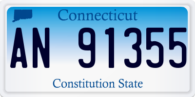 CT license plate AN91355