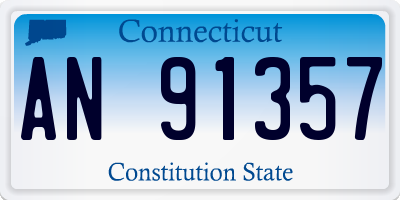 CT license plate AN91357