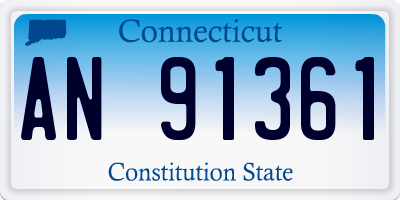 CT license plate AN91361