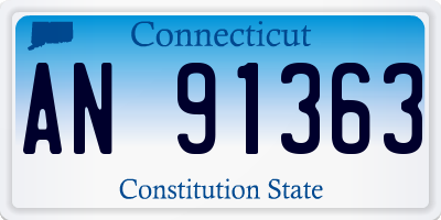 CT license plate AN91363