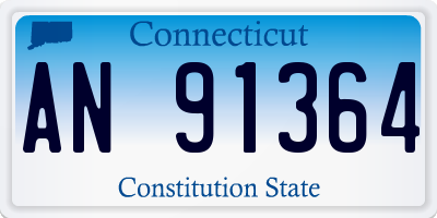 CT license plate AN91364