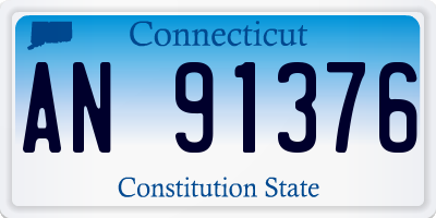 CT license plate AN91376