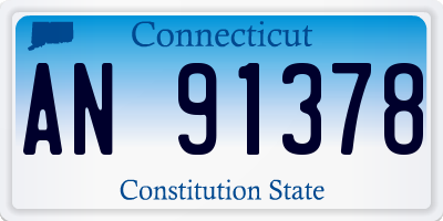 CT license plate AN91378