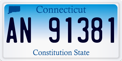 CT license plate AN91381
