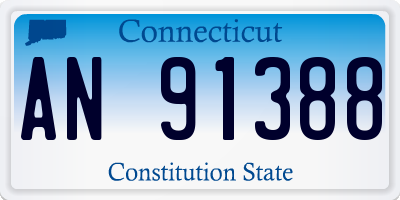 CT license plate AN91388