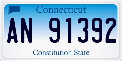 CT license plate AN91392