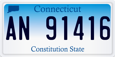 CT license plate AN91416