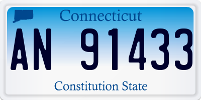 CT license plate AN91433