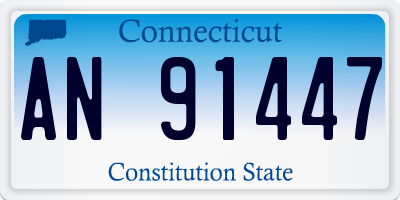 CT license plate AN91447