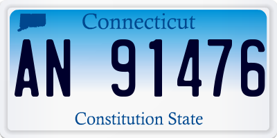 CT license plate AN91476