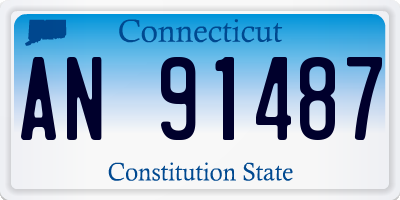 CT license plate AN91487