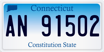 CT license plate AN91502
